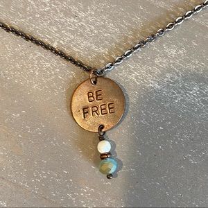 Bronze “Be Free” Statement Necklace